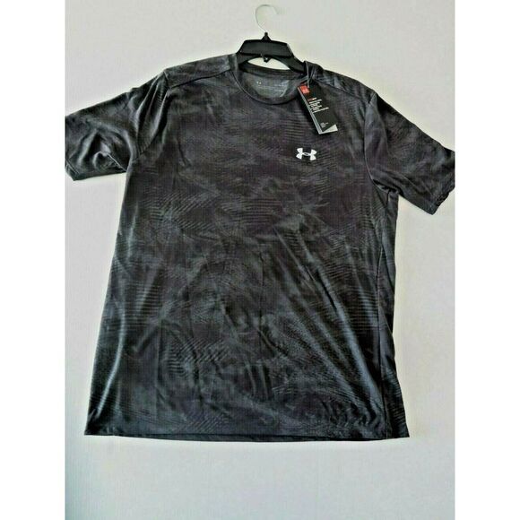 Under Armour Mens Sz L Gray Tech Print Short Sleeve Tee Shirt $60 - Picture 2 of 7